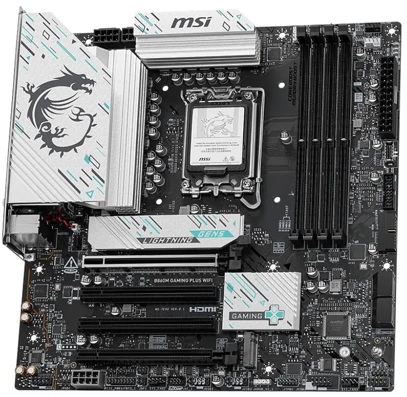 Материнська плата MSI B860M GAMING PLUS WIFI (B860M GAMING PLUS WIFI) (Socket 1851, Intel B860, Micro-ATX) - фото 2