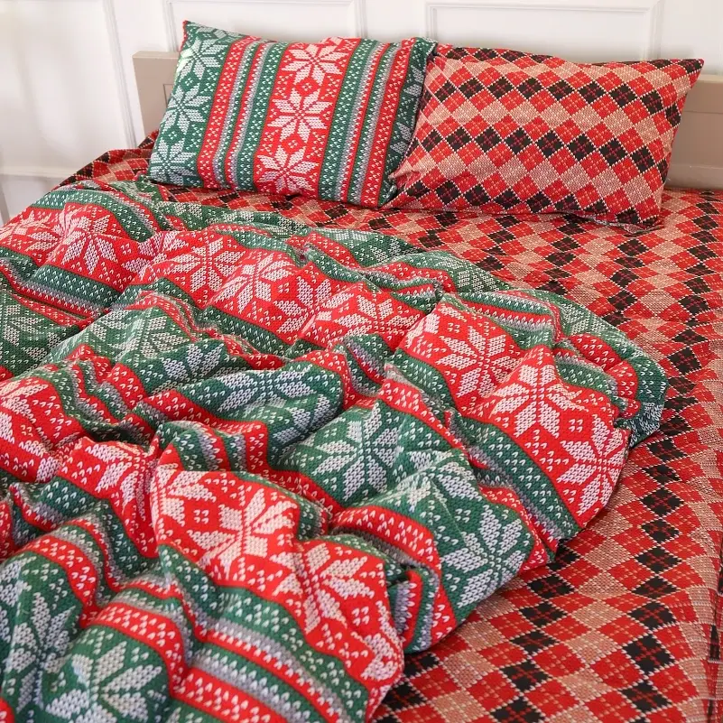 Наволочка MirSon Бязь 17-0659 Christmas 50х70 см красно-зеленая (2200009612534) - фото 2