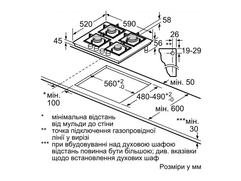 Газова варильна поверхня Bosch PPP6A2I40 - фото 6
