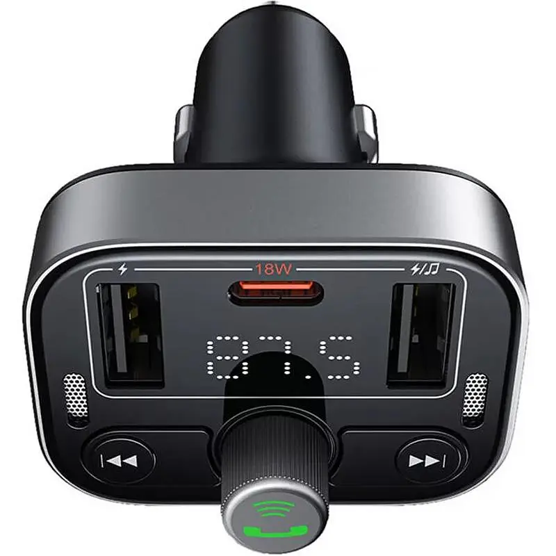 АЗУ FM модулятор Baseus S-09 Pro Series 18W (2USB-A/1C) (C10762200113) - фото 2