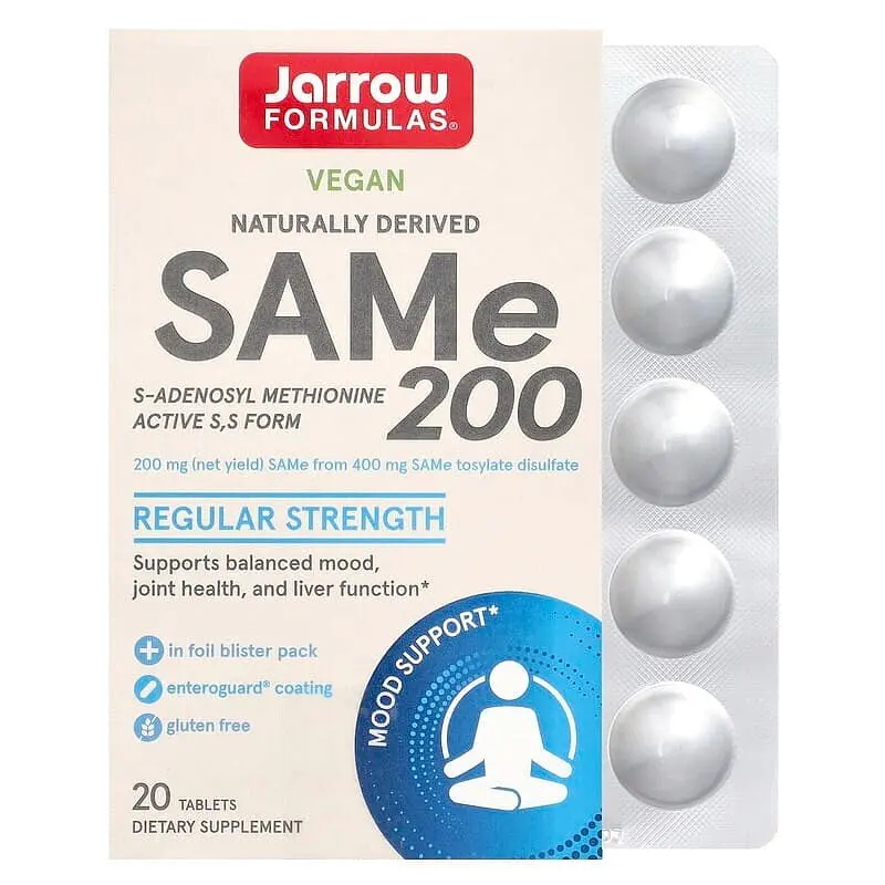 Амінокислота SAMe 200 mg, 20 таблеток Jarrow Formulas vit0004649