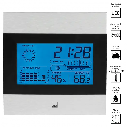 Метеостанція Clatronic WSU 7022 Black - фото 3
