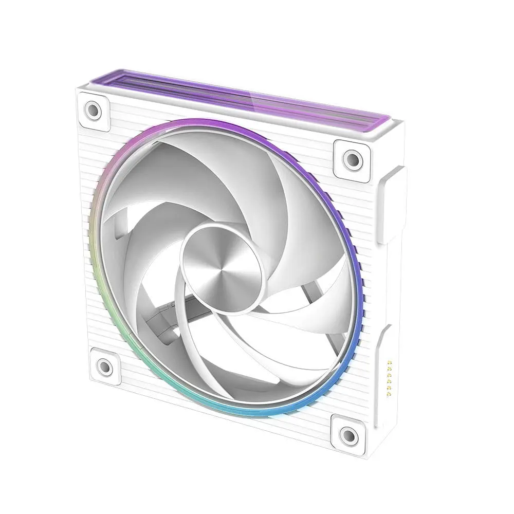 Zalman Корпусний вентилятор Zalman ZM-DF120 ARGB, 120мм, 800-2300rpm, 4pin, PWM, 3pin+5VARGB, 34,5dBa, POGO pin, Magnetic, Reversed, білий - фото 2