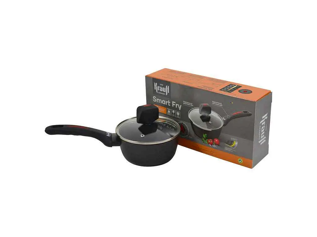 Ківш KRAUFF зі скляною кришкою 1л 16см Smart Fry з - фото 8