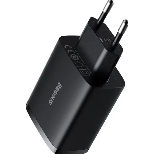 Сетевое зарядне пристрій Baseus Compact Charger 3-USB 17W EU чорний CCXJ020101 - фото 4