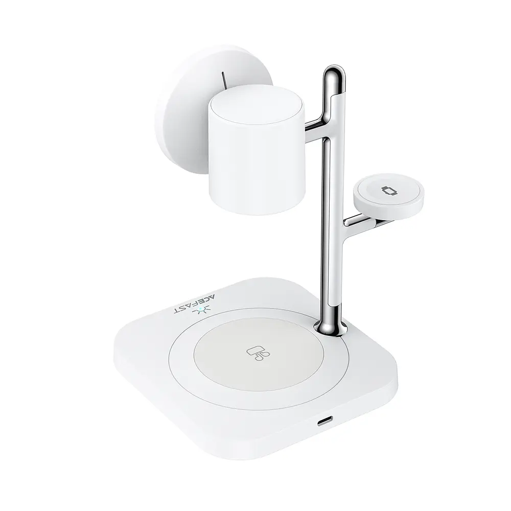 Бездротовий зарядний пристрій ACEFAST E39 desktop 4-in-1 wireless charging holder White (6974316286110) - фото 5