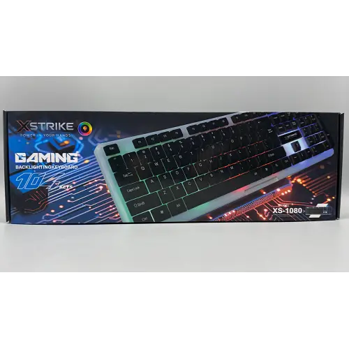 Клавіатура дротова XSTRIKE X-1080, RGB підсвічування, 104 клавіші, USB, чорна - фото 3