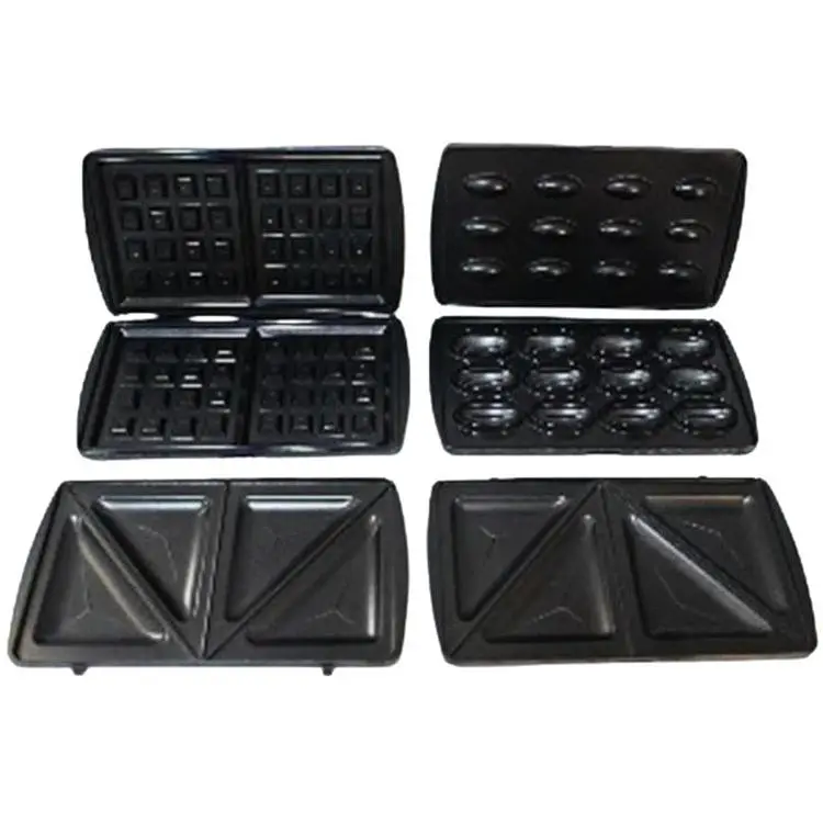 Сендвичница Crownberg CB-1074, 4 в 1 антипригарная сменные пластины 750 Вт черная (1074_820) - фото 3