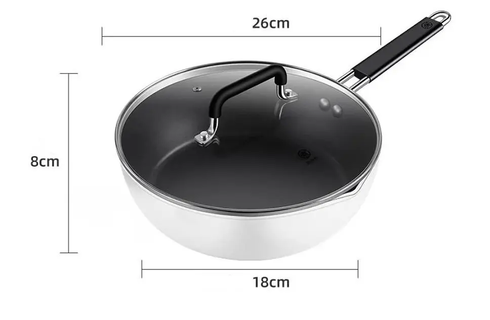 Сотейник MiJia Zhiwu Cook Flat Bottom Frying Pan White (GJC03CM) - фото 2