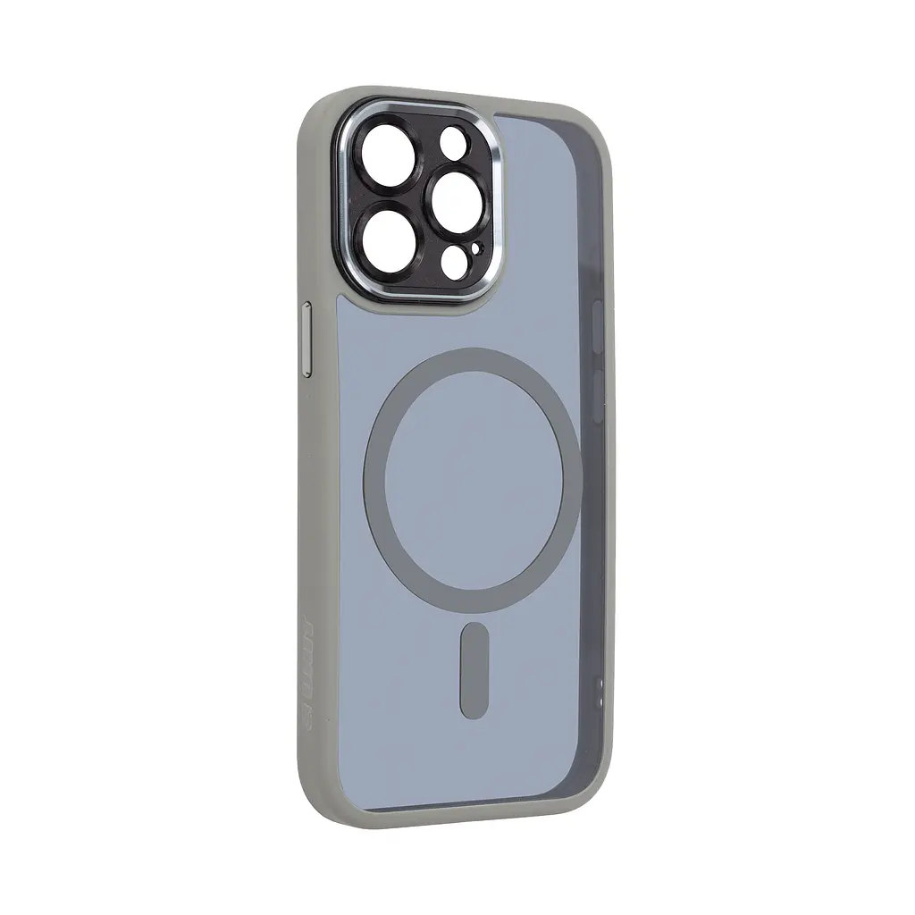 Чехол для Apple iPhone 15 Pro Max, Unit MagSafe SE, серый, с защитой камеры, магсейф, противоударный, магнитный, панель-накладка с MagSafe, с поддержкой беспроводной зарядки, TPU+PC, защита всего корпуса, ударостойкий, ArmorStandart (ARM75381) - фото 2