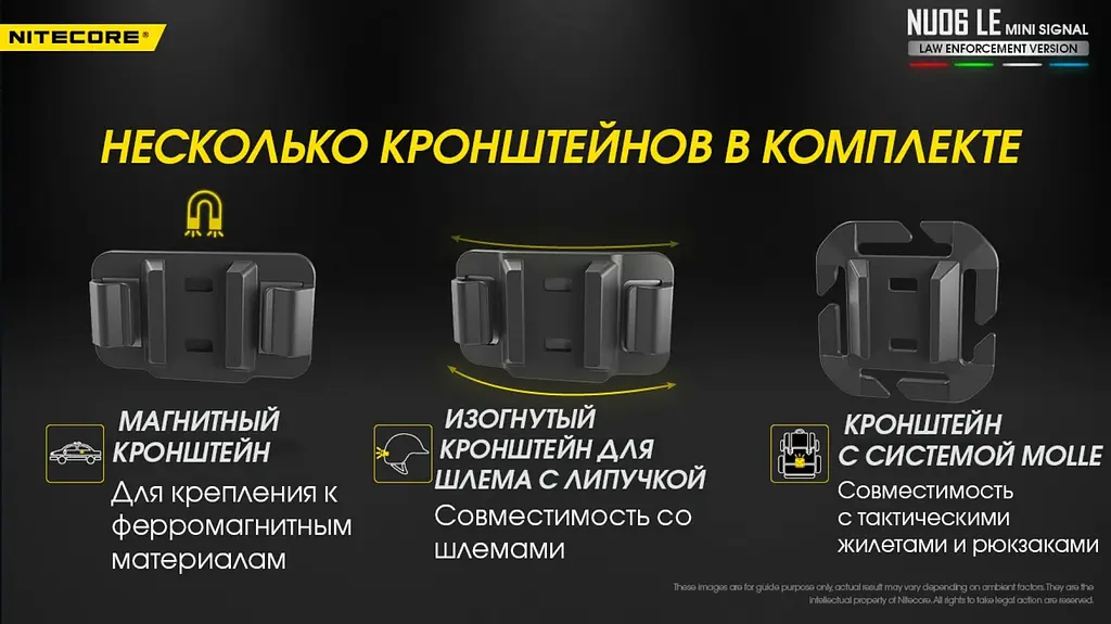 Универсальный сигнальный фонарь Nitecore NU06 LE фонарь-маяк - фото 7