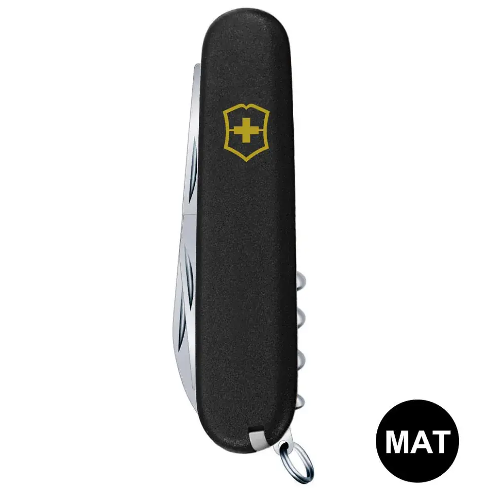 Ніж Victorinox Climber Mat 91 мм 14 функцій чорний матовий жовтий лого - фото 3