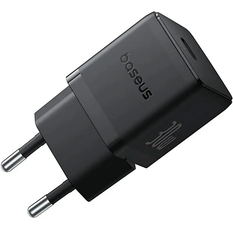 Мережевий зарядний пристрій Baseus Palm Fast Charger Type-C 30W + Cable Type-C to Type-C P10111605113-01 Black - фото 5