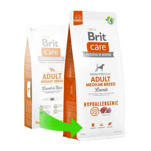 Сухий корм Brit Care Dog Hypoallergenic Adult Medium Breed для собак середніх порід, гіпоалергенний з ягням - фото 2