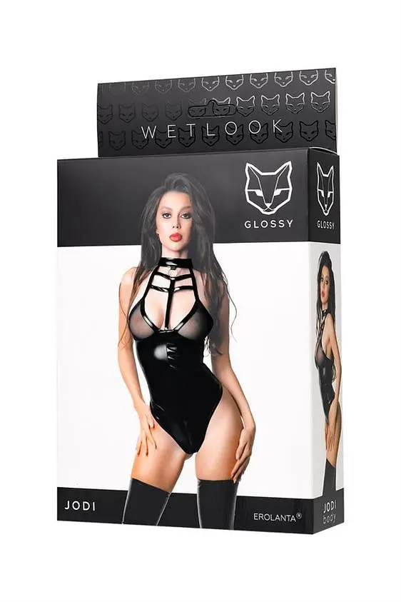 Боди Glossy Wetlook Jodi L (черный) - фото 14