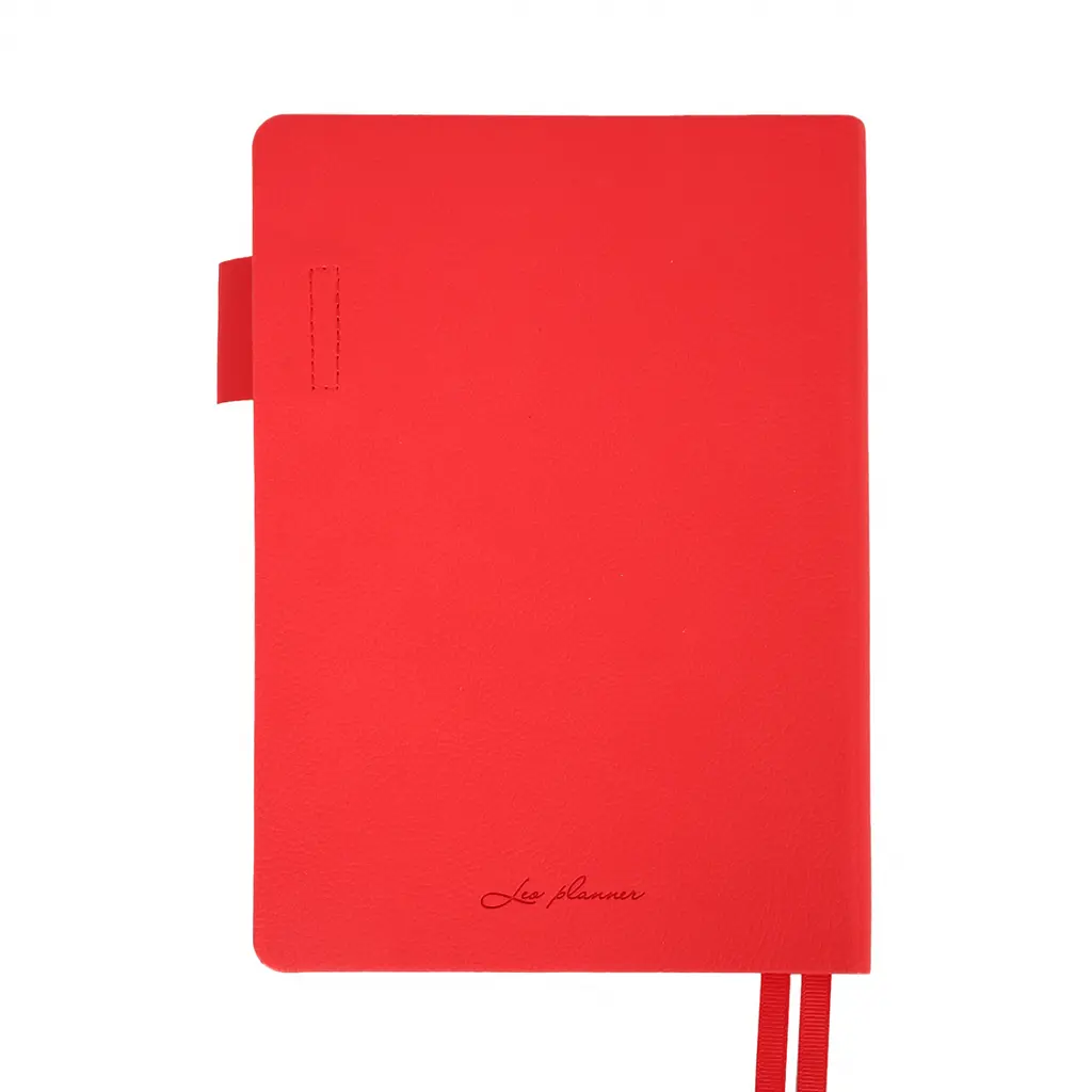 Дневник-деловая записная книжка А5 Leo Planner Binario 2026 мягкий красный 368 страниц (252642) - фото 2