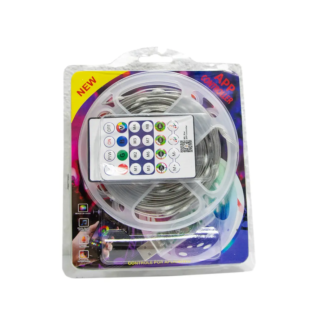 Світлодіодна стрічка RGB APP 10 м з пультом, живлення від USB 5 В - фото 3