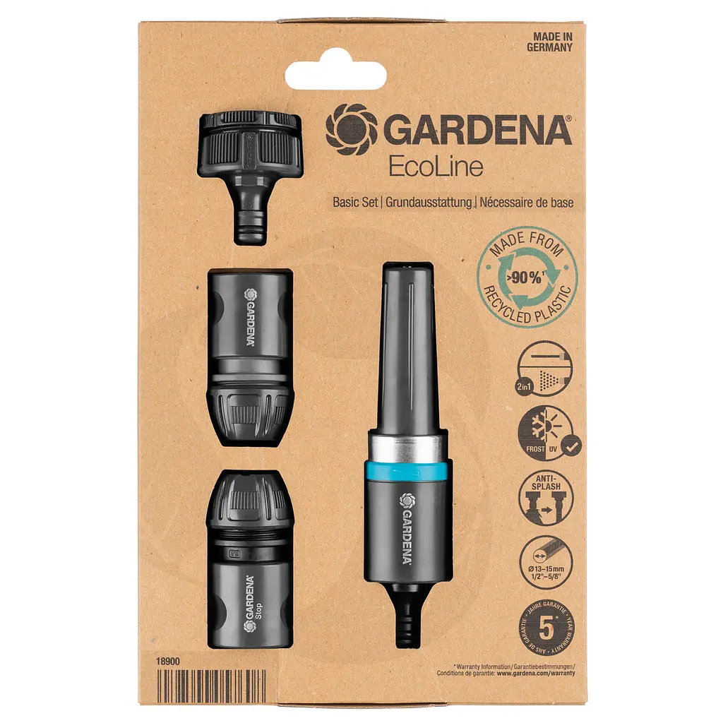 Набор для полива Gardena EcoLine для шлангов 13 мм (1/2") и 15 мм (5/8") (18900-20.000.00) - фото 7