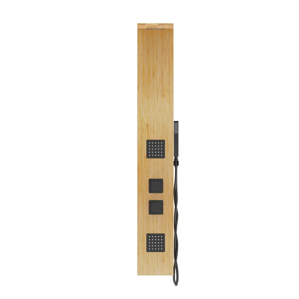 Душевая панель Corsan Basti bamboo black с термостатом B002TBL, Дуб - фото 2