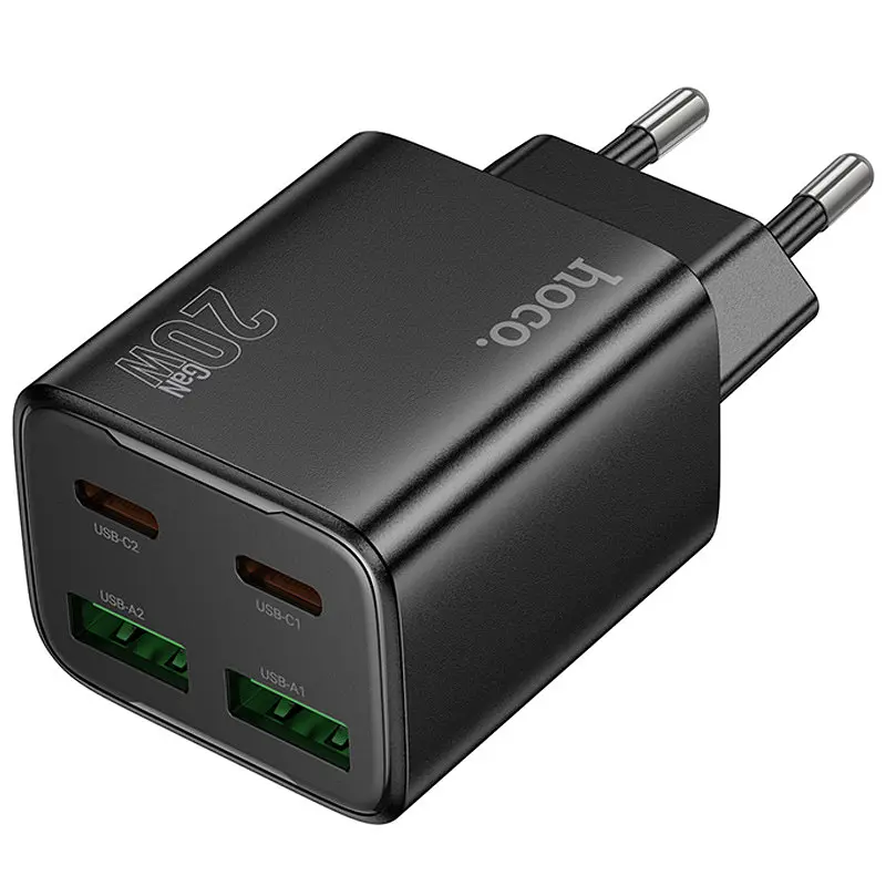 МЗП Hoco N55 Fundador PD20W four-port (2USB-A/2C) Black - фото 2