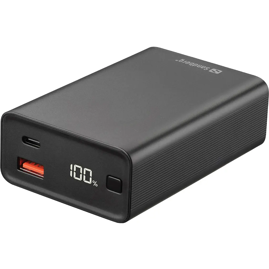 Універсальна мобільна батарея Sandberg Travel Powerbank 20000mAh PD 65W Black (420-95) - фото 3