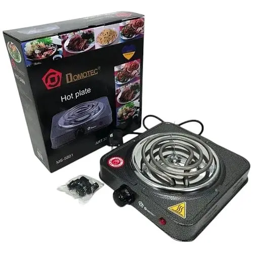 Плита одноконфоркова електрична кухонна Domotec MS-5801 - PRO01 портативна 1000 Вт Сіра - фото 6