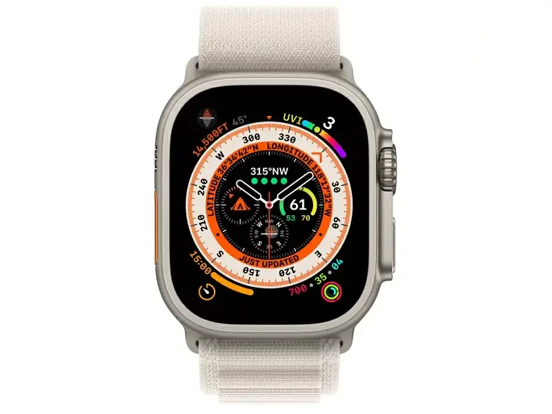 Смарт-годинник Apple Watch Ultra GPS + Cellular 49mm Titanium Case with Starlight Alpine Loop - Large (MQF13/MQFT3) - фото 2