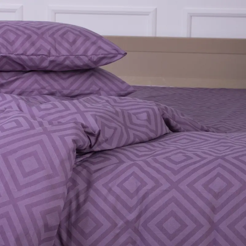 Простирадло MirSon Ranforce Elite 17-0626 Geometry Purple 220х150 см (2200008205164) - фото 2