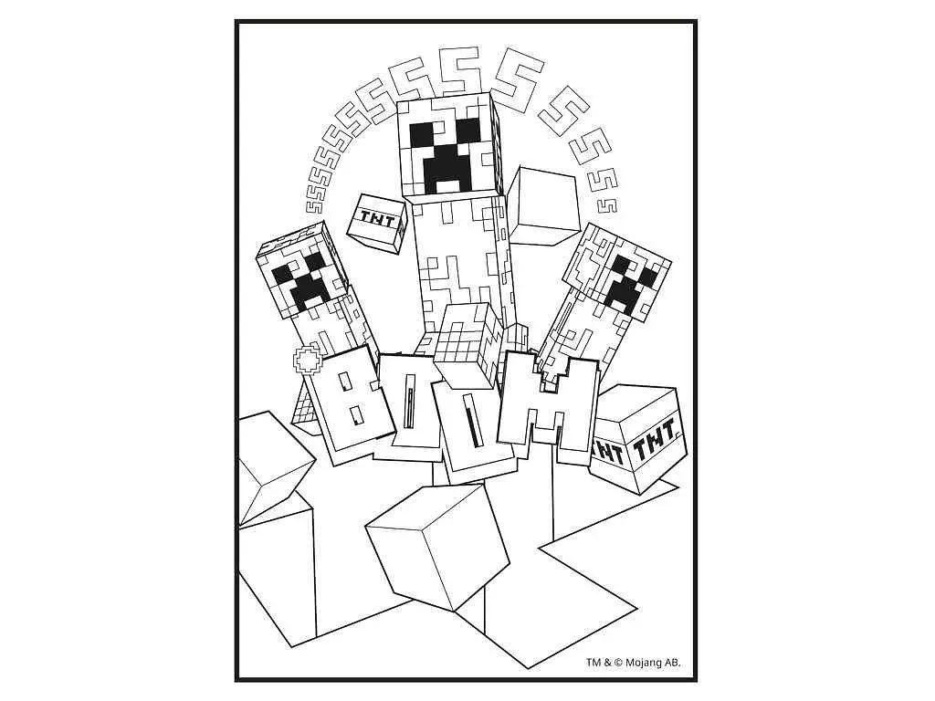 Розфарбовка YES А4 Minecraft з наліпками, 8 стор. (743221) - фото 3