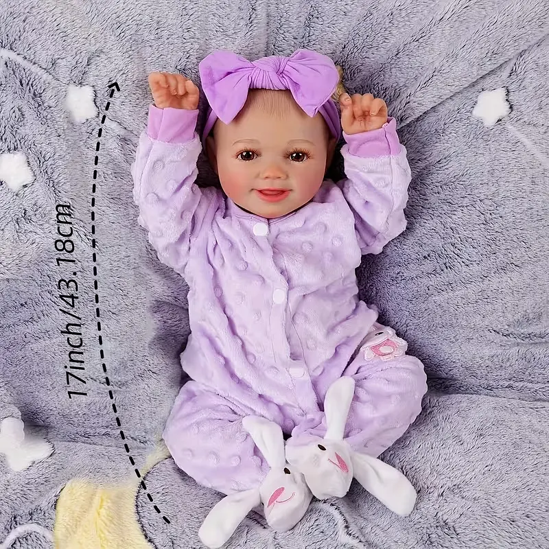 Лялька Реборн 43 см вініловая, реалістичний пупс Doll Reborn К0100808 - фото 4