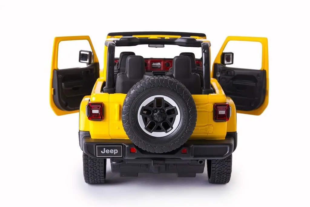 Машинка Rastar Jeep Wrangler JL на управлении 1:14 желтый 79400 - фото 7