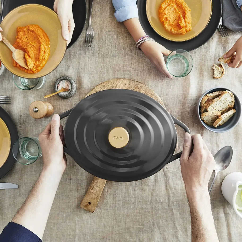 Каструля Tefal Air з кришкою 5.7л чорний (E2558904) - фото 8