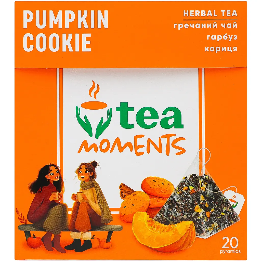 Гречаний чай Tea Moments Pumpkin Cookie 20 шт. x 1.8 г - фото 2
