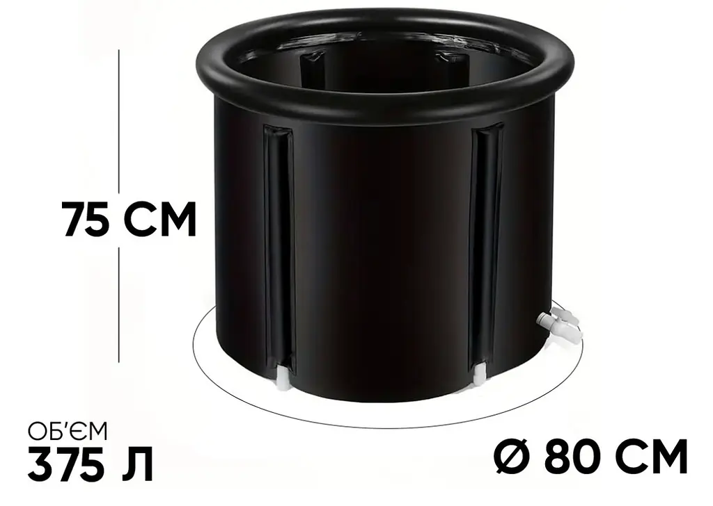Каркасна крижана кріо ванна EasyFit круглий басейн для оздоровлення (EF-2306) - фото 4