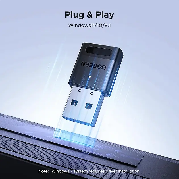 Bluetooth-адаптер UGREEN CM748 Bluetooth 5.4 Black (45134) - фото 5