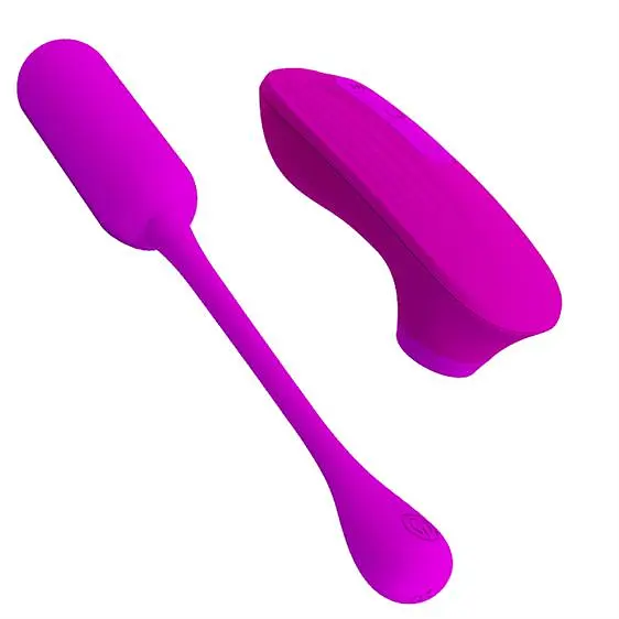 Віброяйце з кліторальним стимулятором Pretty Love Curupira Multifunctional 2 in 1 Purple - фото 4