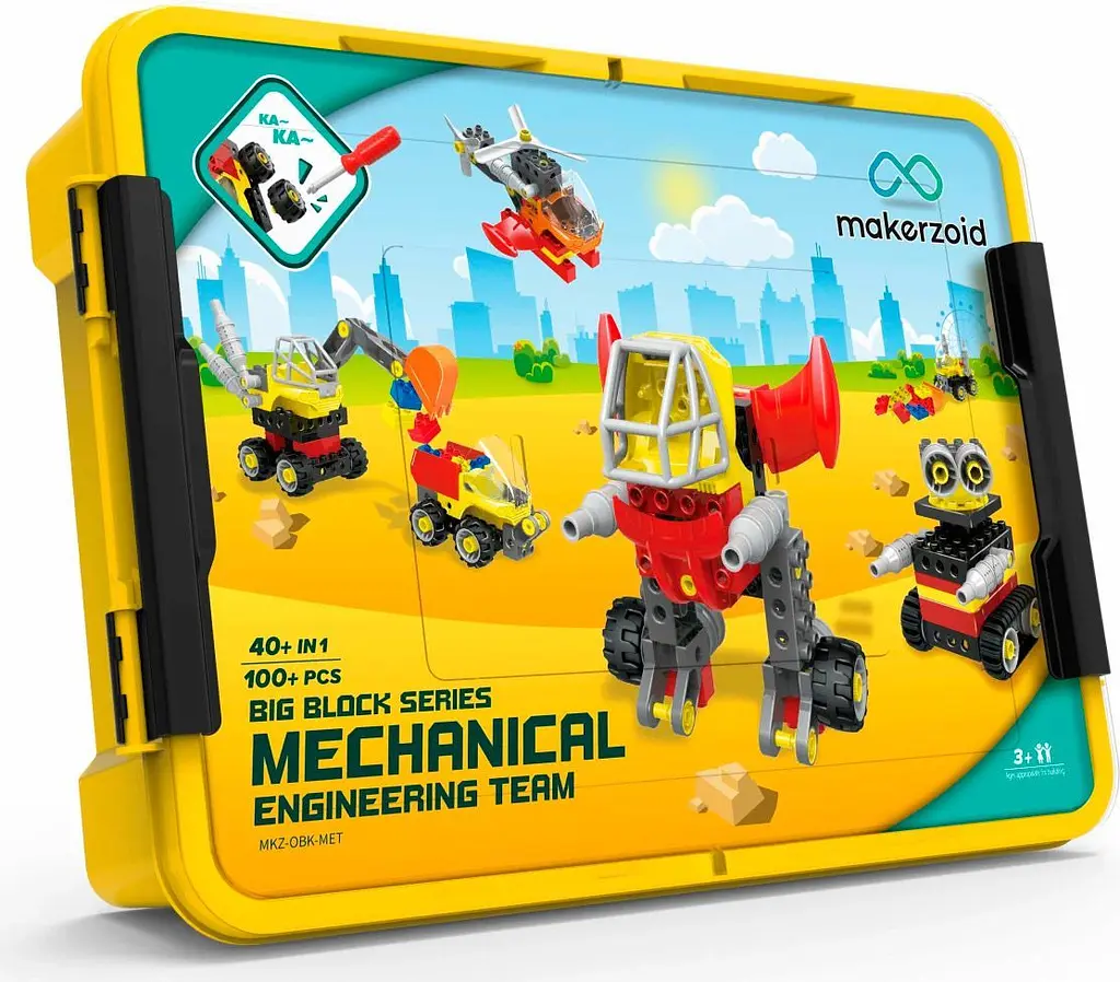Конструктор Makerzoid Big Building Blocks-Mechanical Engineering Team (MKZ-OBK-MET) [86644] - фото 2