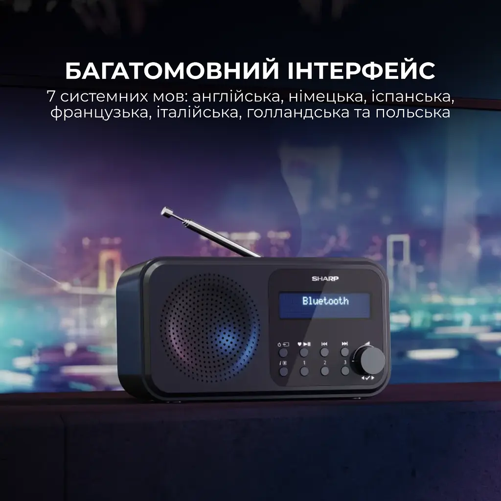 Радіоприймач Sharp DR-P420 Blue - фото 2
