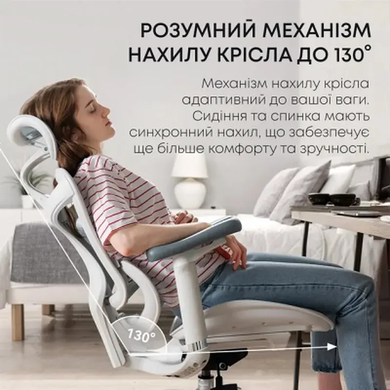 Офісне крісло Sihoo DORO C300L Mesh White (DORO-C300L-A3-102) - фото 10