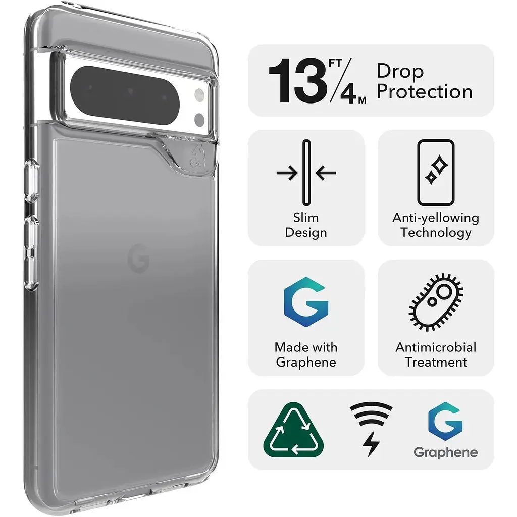 Противоударный чехол Gear4 Crystal Palace для Google Pixel 8 Pro (6.7") Прозрачный - фото 7