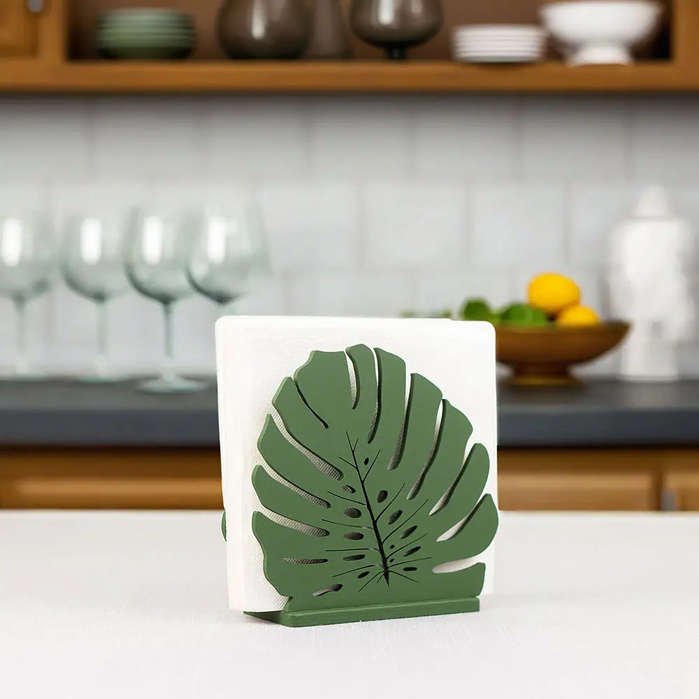 Дерев'яна серветниця VANZA LEAF Monstera lite - фото 4