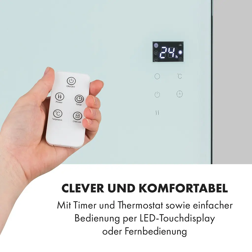 Инфракрасный обогреватель Klarstein Hot Spot Crystal Spotless Smart (10035064) - фото 5
