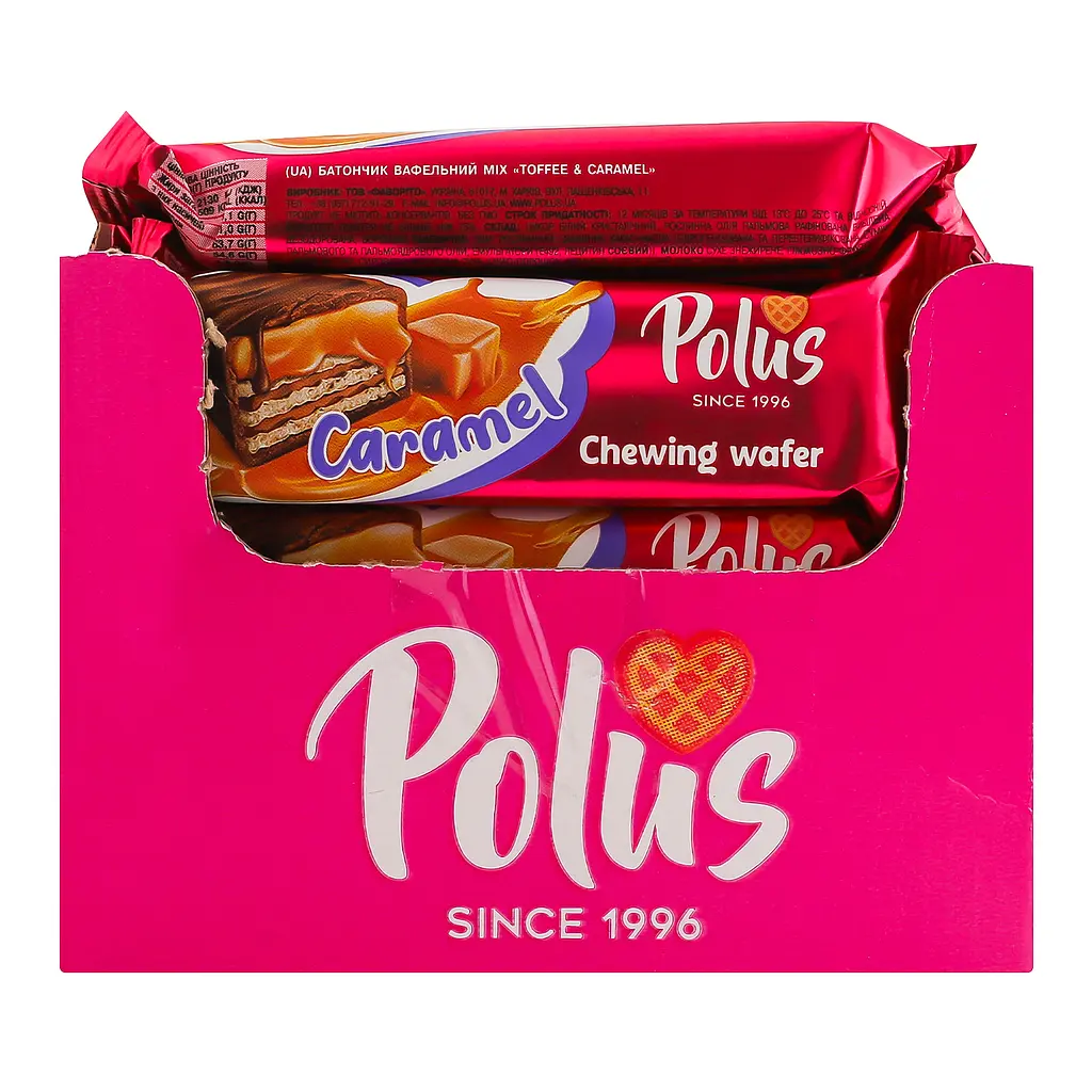 Батончик вафельний Mix Toffee & Caramel Polus м/у 30 г - фото 3