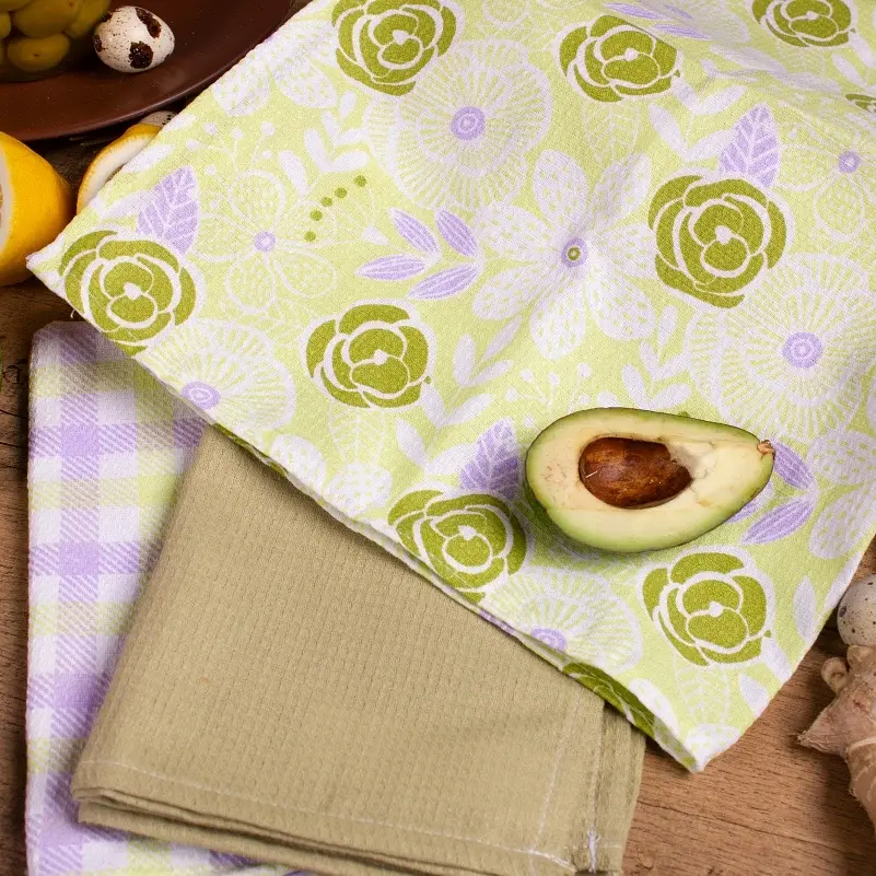 Набор вафельных полотенец MirSon №613 Spring glade 60х45 см (2200006740308) - фото 3