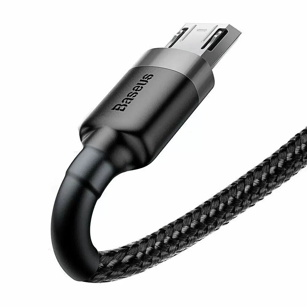 Кабель Baseus Cafule Micro USB 3m (CAMKLF-HG1) Gray/Black [69673] - фото 2
