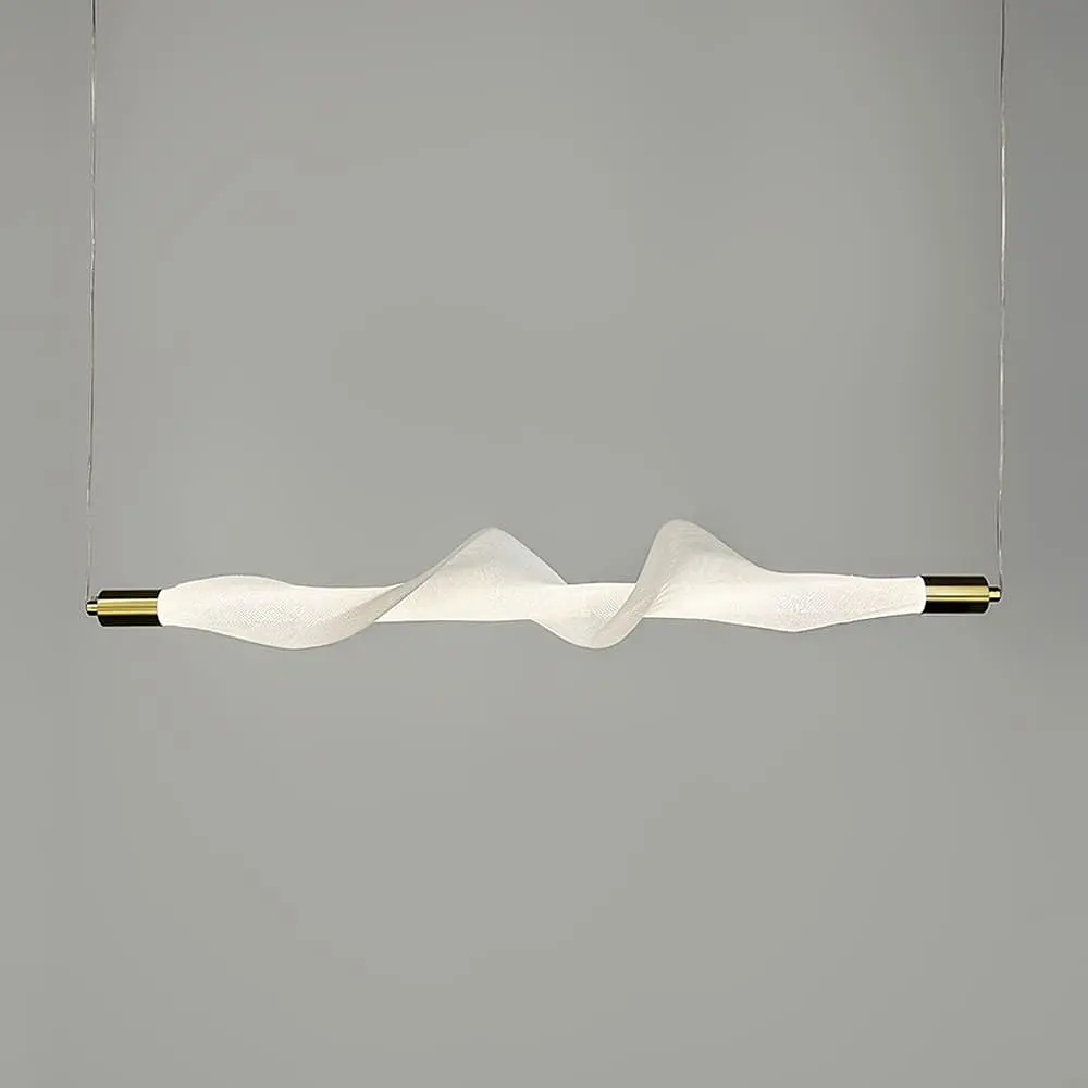 Світлодіодний горизонтальний світильник у латунному корпусі із білою сіткою 60 см | Арт. DE36/600 H WT | Line F - фото 5