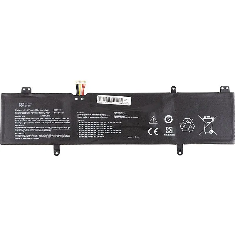 Акумулятор PowerPlant для ноутбуків ASUS VivoBook 14 X411UA (B31N1707) 11.4V 3600mAh (NB431793)