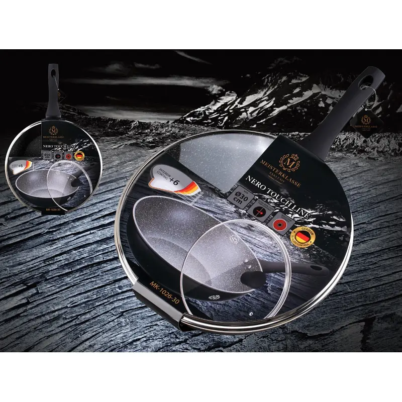 Сковорода Meisterklasse MK-1026-30 Вок black marble 30см - фото 3