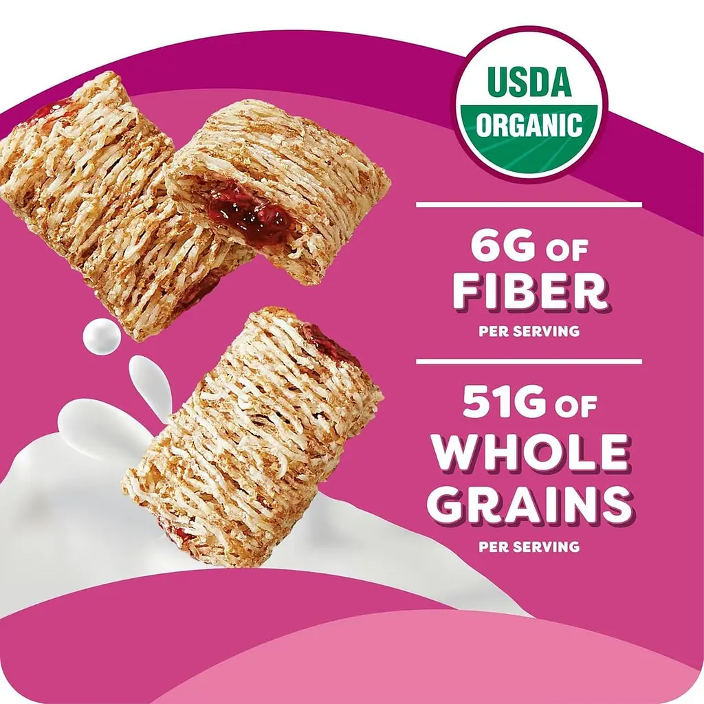 Сухий сніданок Kashi Breakfast Cereal Organic Fiber Cereal Berry Fruitful 487г - фото 3