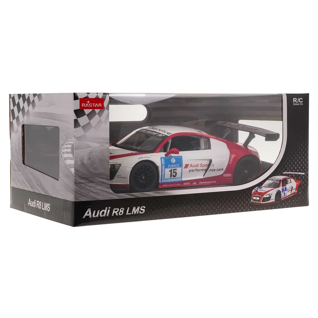 Машинка RASTAR AUDI R8 LMS Performance R/C 1:14 белый 47510 - фото 8